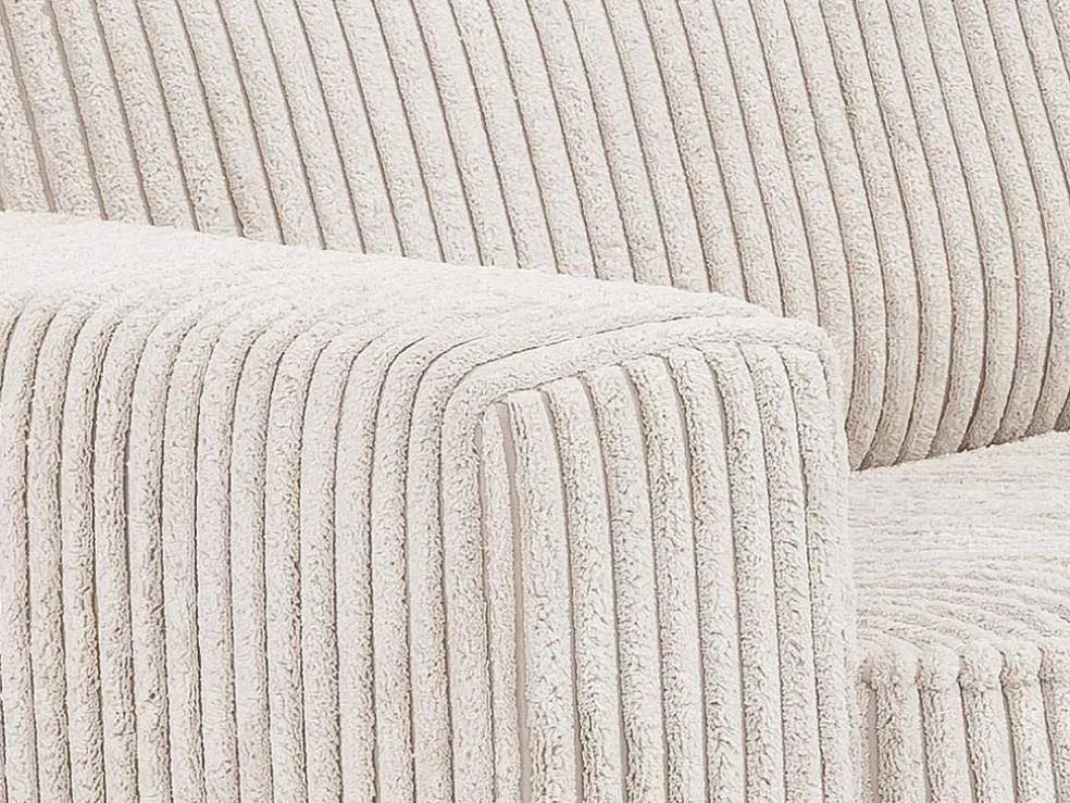 Driezitsbank Van Beige Ribfluweel Tessio Van Maison Cephy