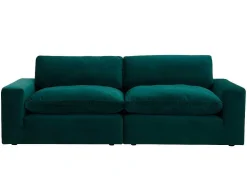 Driezitsbank Van Smaragdgroen Velours Amaury
