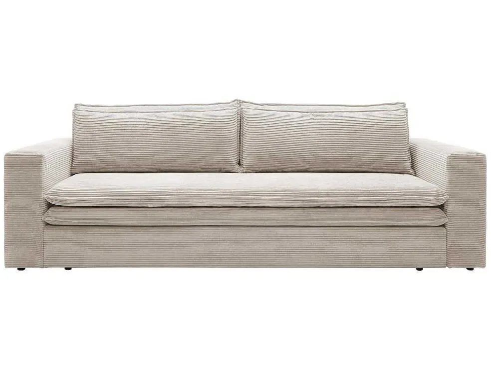 Driezitsslaapbank Van Cremewit Ribfluweel Tilia.
