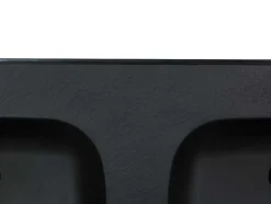Dubbele Inbouwwastafel In Hars Met Steenlook - Zwart - L120 X B46 Cm - Atiwa