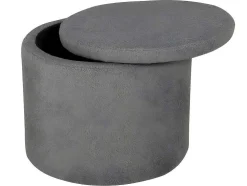 Dunken Poef, Hocker Met Opbergruimte O51Cm Teddystof Bruin.
