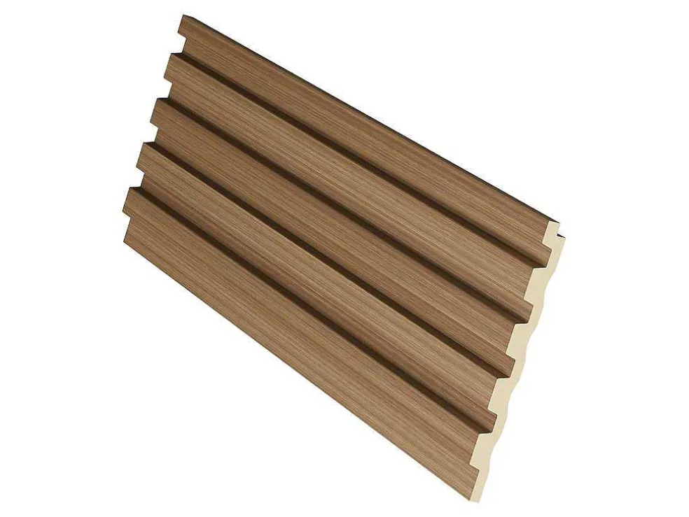3D-Wandpaneel - 3,71 M - Natuurlijke Houtkleur - Set Van 8 - Tatiana