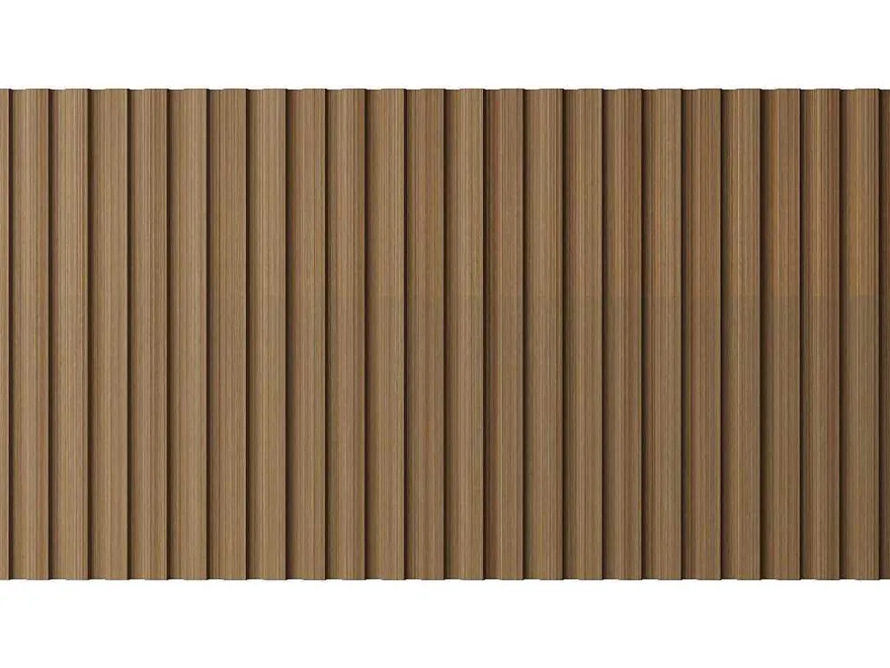 3D-Wandpaneel - 3,71 M - Natuurlijke Houtkleur - Set Van 8 - Tatiana