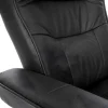 Edmonton Fauteuil Met Kruk, Zwart, Honingkleurig