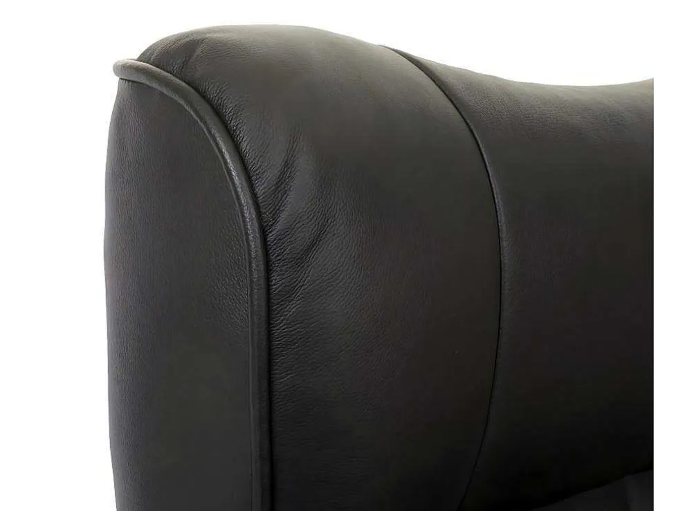 Edmonton Fauteuil Met Kruk, Zwart, Honingkleurig