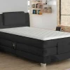 Eenpersoons Boxspring Met Elektrische Bedbodem + Matras En Dekmatras Castel Palacio - 100X200Cm - Antraciet