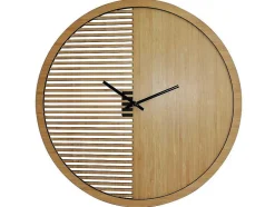 Eigentijdse Wandklok Bossifa - D. 40 Cm - Natuurlijke Kleur