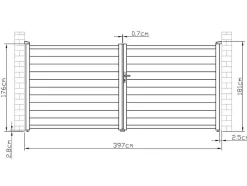Elektrische Draaipoort Van Aluminium L397 X H181 Cm Wit - Nazario