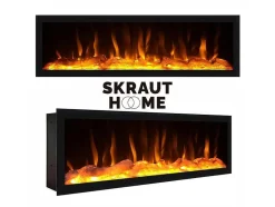 Elektrische Haard Led , 107X38X25Cm, Woonkamer - Eetkamer, Elektrische Haard, Zwart