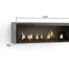 Elektrische Haard Led , 107X38X25Cm, Woonkamer - Eetkamer, Elektrische Haard, Cement