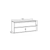 Elektrische Haard Led , 102X45X35Cm, 1 Opening, 1 Deur, Elektrische Haard, Hangend, Cement