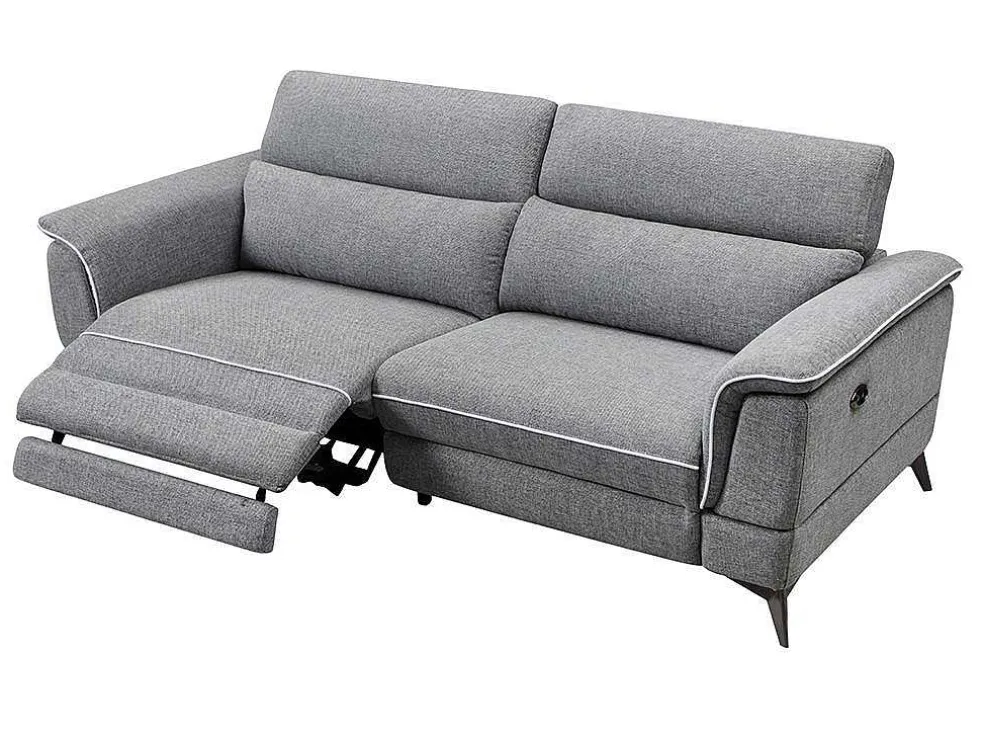 Elektrische Relaxbankstel 3+2 Macari - Stof - Grijs