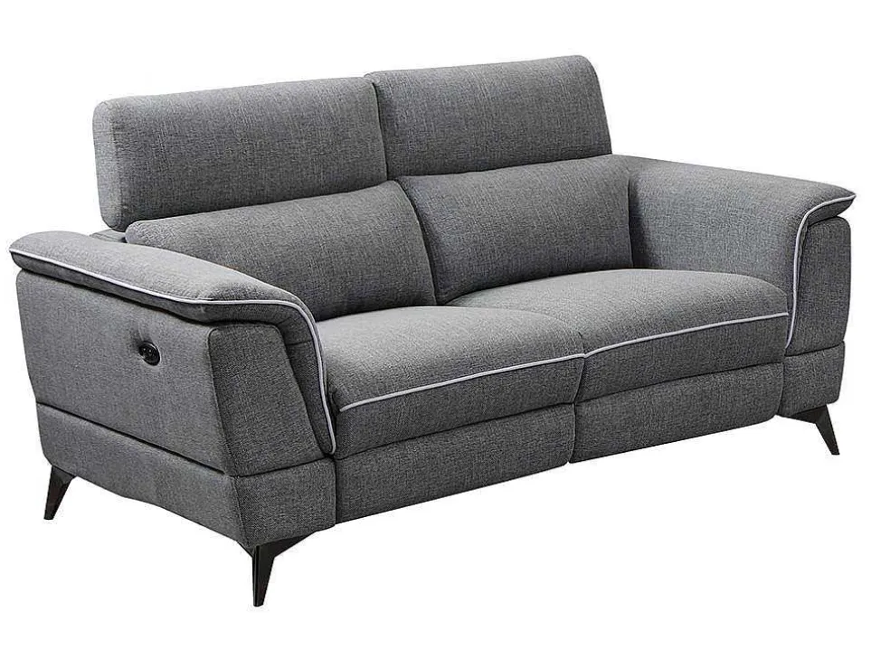 Elektrische Relaxbankstel 3+2 Macari - Stof - Grijs