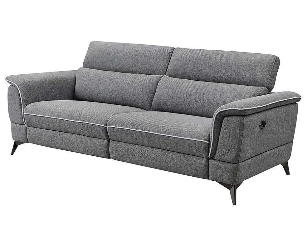 Elektrische Relaxbankstel 3+2 Macari - Stof - Grijs