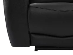 Elektrische Relax-Driezitsbank En -Fauteuil Van Zwart Vaarsleer Damon