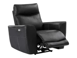 Elektrische Relax-Fauteuil Van Zwart Vaarsleer Damon