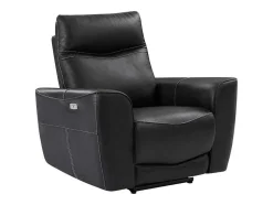 Elektrische Relax-Fauteuil Van Zwart Vaarsleer Damon