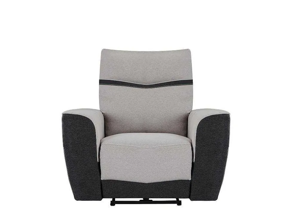 Elektrische Relaxfauteuil Van Grijze En Antracietkleurige Stof Damon