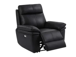 Elektrische Relax-Fauteuil Van Zwart Leer Mesola