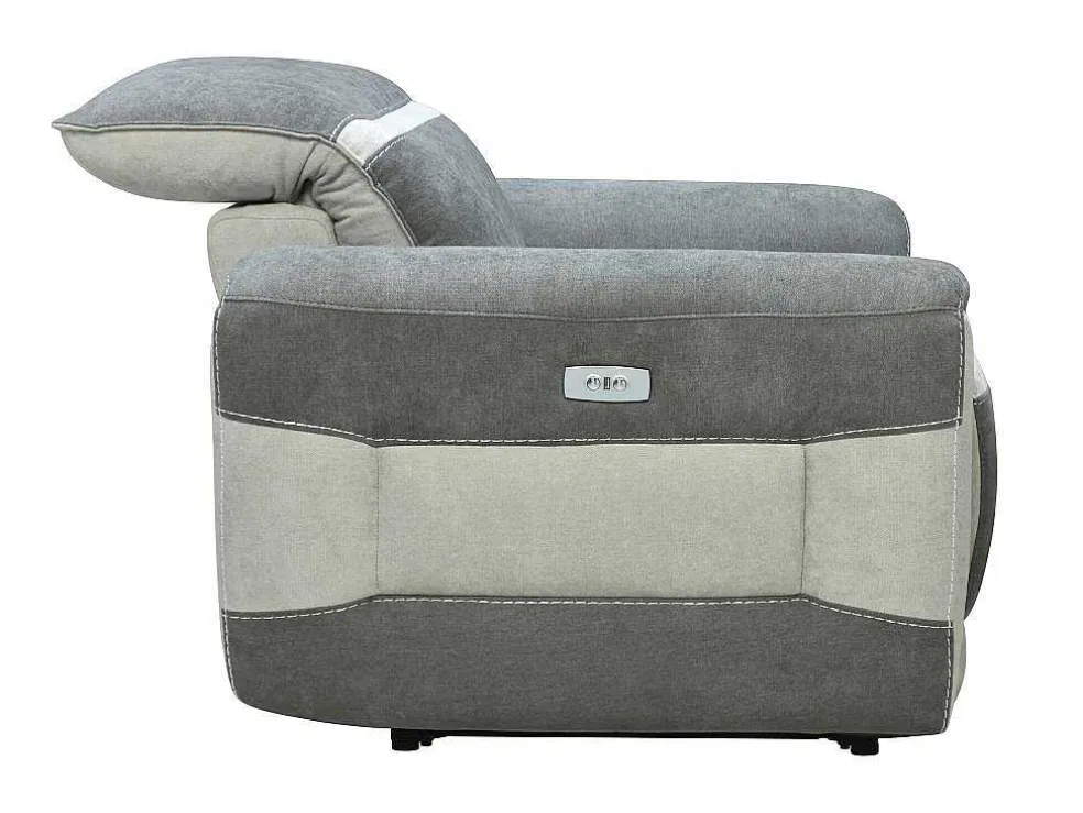 Elektrische Relaxfauteuil In Donkergrijze Stof Orietto