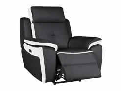 Elektrische Relaxfauteuil Van Leer Angelique - Zwart/ Wit