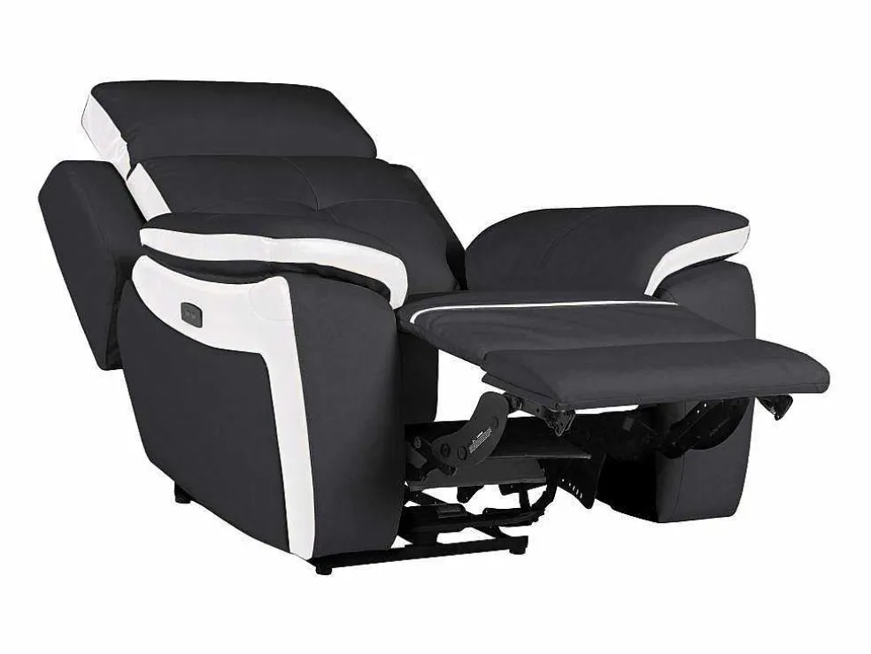 Elektrische Relaxfauteuil Van Leer Angelique - Zwart/ Wit