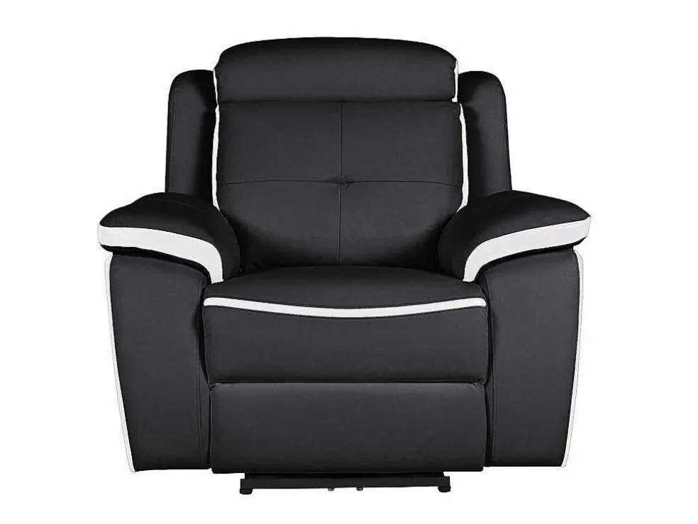 Elektrische Relaxfauteuil Van Leer Angelique - Zwart/ Wit