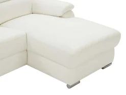 Elektrische Relaxhoekbank Met Hoek Rechts Van Wit Leer Arena Iii