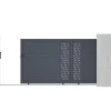 Elektrische Schuifpoort Van Aluminium Met Motieven - Halfopengewerkt - L.416 X H.180 Cm - Antraciet - Gregor