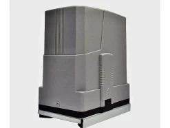 Elektrische Schuifpoort Van Aluminium Met Motieven - Halfopengewerkt - L.416 X H.180 Cm - Antraciet - Gregor