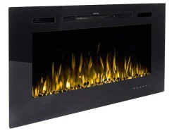 Elektrische Sfeerhaard Calbuco - L101,6 X D14 X H54,4 Cm - Zwart