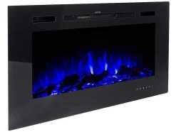 Elektrische Sfeerhaard Calbuco - L101,6 X D14 X H54,4 Cm - Zwart
