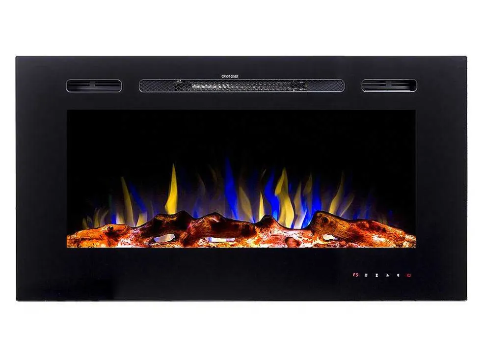 Elektrische Sfeerhaard Calbuco - L101,6 X D14 X H54,4 Cm - Zwart