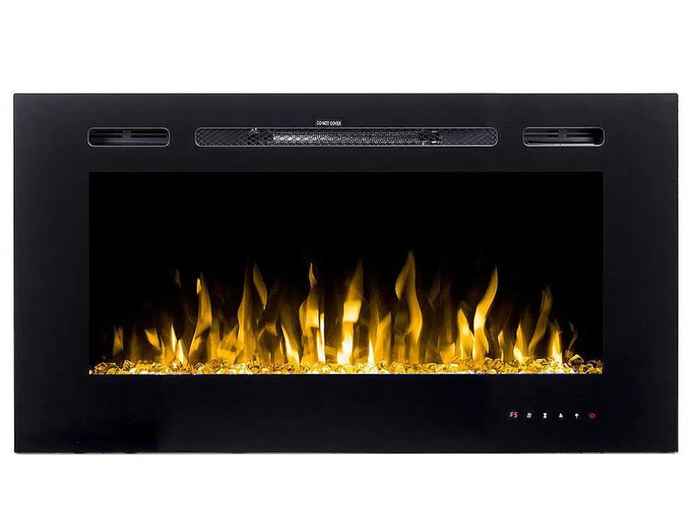 Elektrische Sfeerhaard Calbuco - L101,6 X D14 X H54,4 Cm - Zwart