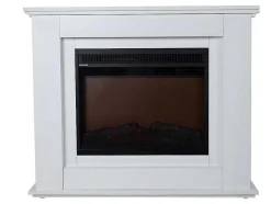 Elektrische Sfeerhaard Nevado - Met Schoorsteenmantel - Leds - L100 X D27,5 X H82,5 Cm - Wit