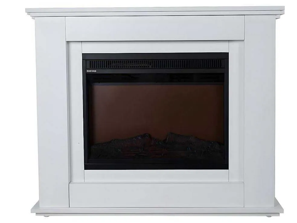 Elektrische Sfeerhaard Nevado - Met Schoorsteenmantel - Leds - L100 X D27,5 X H82,5 Cm - Wit