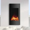 Elektrische Sfeerhaard Vulcano - L41 X D13 X H81 Cm - Zwart