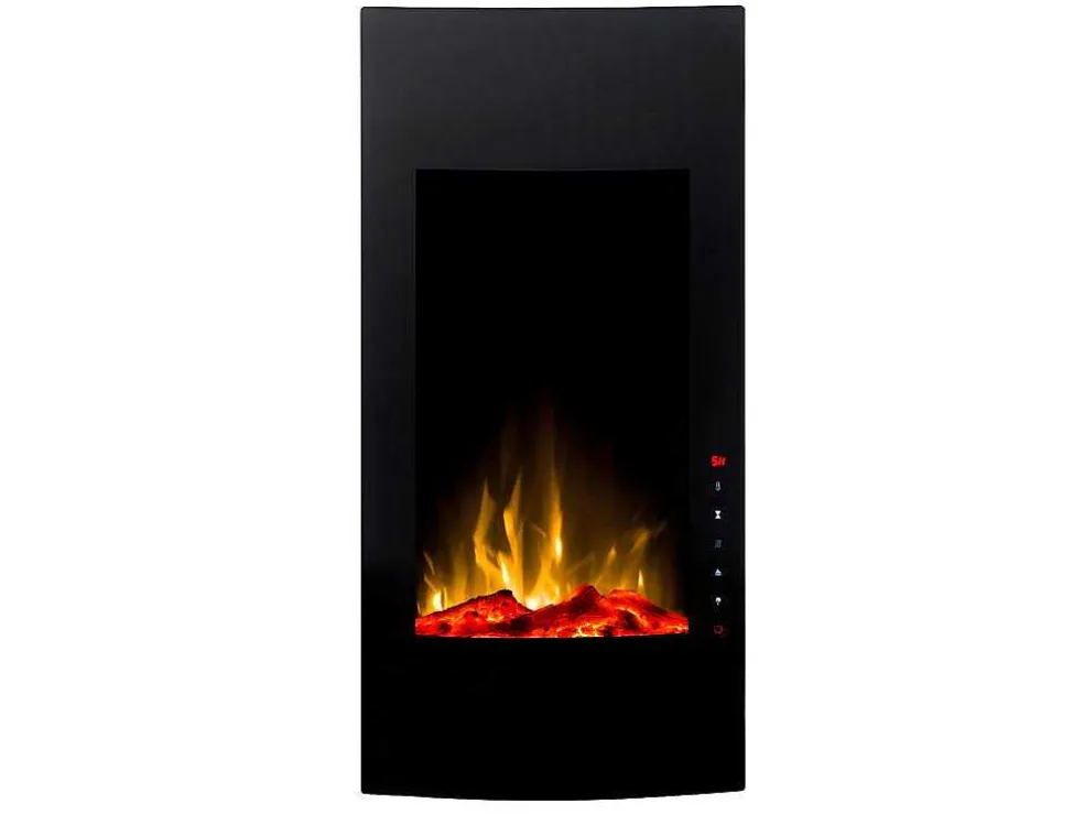 Elektrische Sfeerhaard Vulcano - L41 X D13 X H81 Cm - Zwart