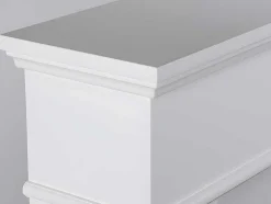 Elektrische Staande Sfeerhaard Vesuvia - Met Schoorsteenmantel - L98 X D24 X H102,5 Cm - Wit