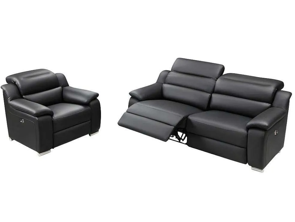 Elektrische 3-Zitsrelaxbank Arena Iii Van Leer - Noir