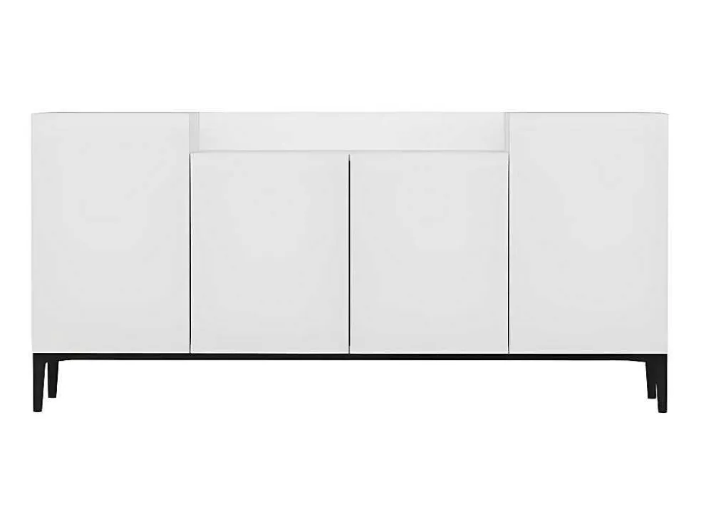 Ellaria Multifunctioneel Kabinet, Wit, Zwart, 160X42X75 Cm, Epikasa