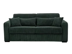Express-Vierzitsslaapbank Van Groen Ribfluweel - Bed 160 Cm - Matras 18 Cm - Mondovi