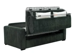 Express-Vierzitsslaapbank Van Groen Ribfluweel - Bed 160 Cm - Matras 18 Cm - Mondovi