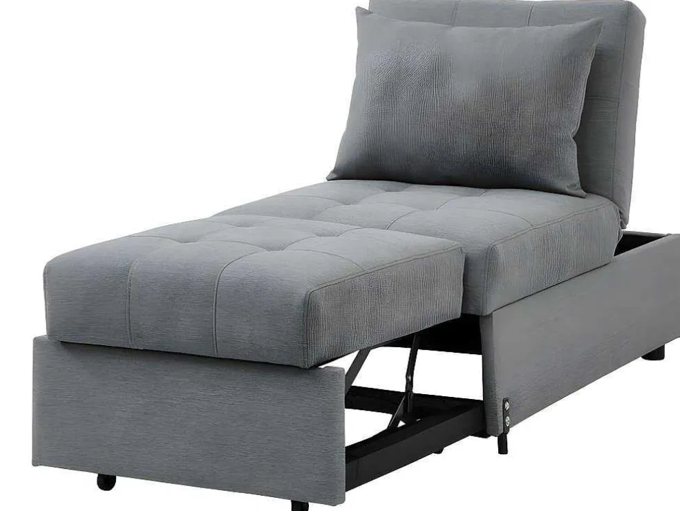 Fauteuil Aanpasbaar Van Stof Lesna - Grijs