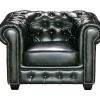 Fauteuil Chesterfield Brenton 100% Buffelleer - Empire Groen
