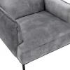 Fauteuil Grijs Fluweel Joel