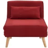Fauteuil Met Bed Optie Posio Van Stof - Rood