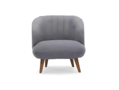 Fauteuil Van Boucle Stof - Antraciet - Janina