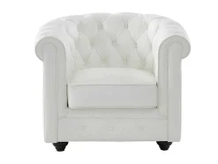 Fauteuil Van Buffelleer Chesterfield - Wit