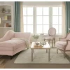 Fauteuil Van Fluweel Alienor Pastel Roze